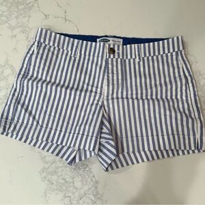 Women’s Old Navy White & Blue Stripe Cotton Shorts